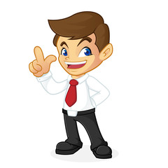 Businessman pointing and smiling