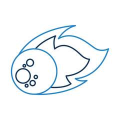 meteorite with stele isolated icon vector illustration design