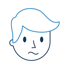 Obraz na płótnie Canvas sad man avatar character vector illustration design