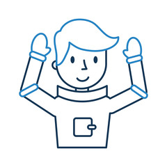 Obraz premium astronaut comic character icon vector illustration design