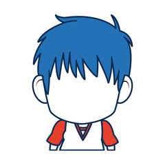 boy anime male manga cartoon comic blue hair