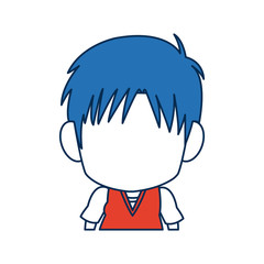 boy anime male manga cartoon comic blue hair