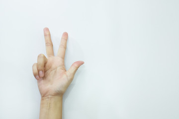 hand sign meaning number three