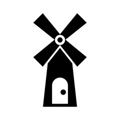 farm windmill isolated icon vector illustration design