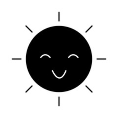 sun character isolated icon vector illustration design