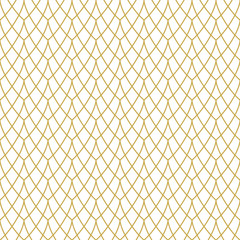 Fototapeta premium Seamless vector pattern with linear interlacing scales