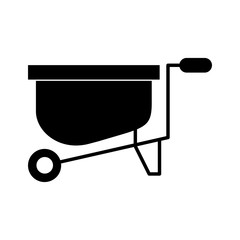 wheelbarrow farm isolated icon vector illustration design