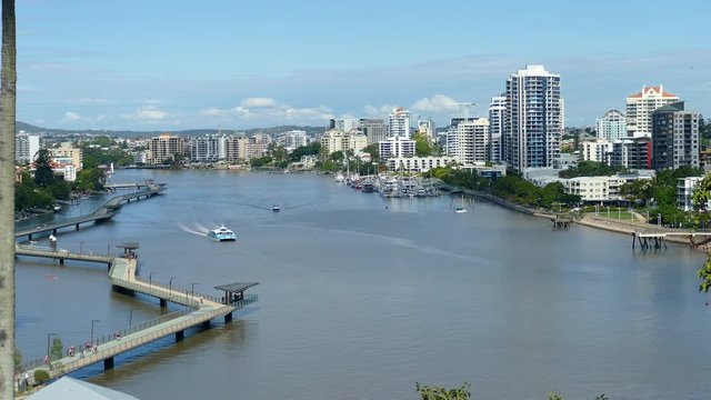 The Brisbane City Council Has Developed A Network Of Riverwalk Pathways Along The Banks Of The Brisbane River And Is A Major Tourist Attraction.