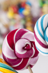 Mixed colorful sweets, lollipops and candy