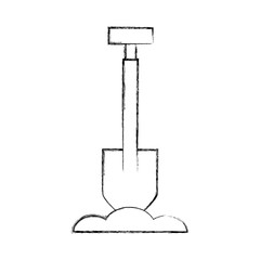 shovel tool isolated icon vector illustration design