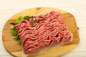 Raw minced beef meat