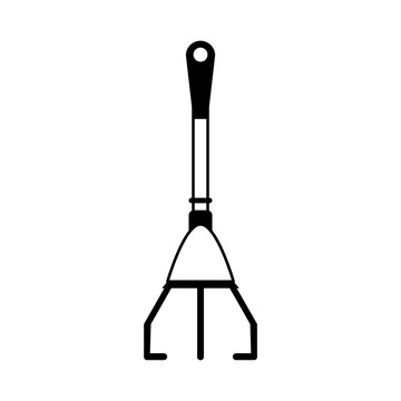 rake gardening tool icon image
