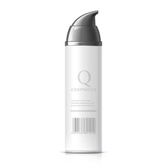 Realistic White Cosmetics bottle can Spray