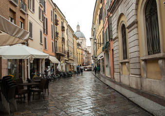 : The historic city center of Mantua. Italy