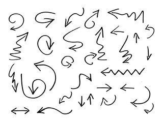 Vector doodle style arrows