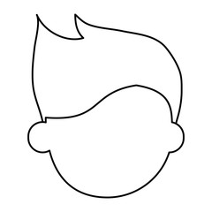 faceless man avatar icon image vector illustration design  black line