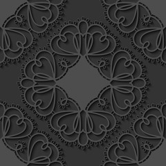 Elegant seamless lace pattern. Openwork background. Vector Illustration