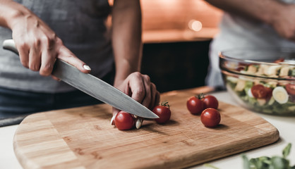 Couple on kitchen