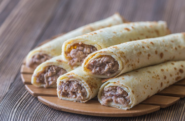 Crepes with tuna