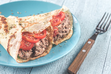 Crepes with tuna