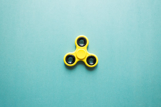 Yellow fidget spinner