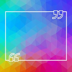 Text quote frame over triangular background