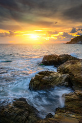 Sea and sky with lens flare