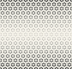 geometric seamless floral halftone vector pattern