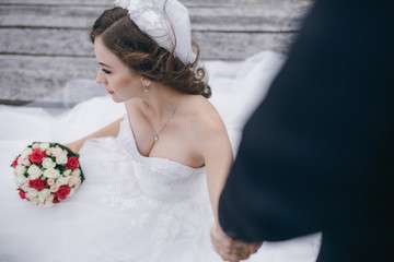 Bride with flowers