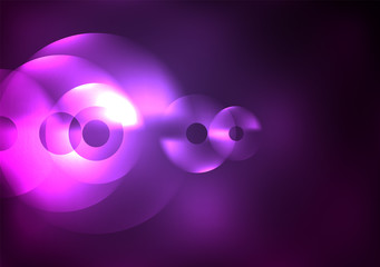 Glowing circles in the dark