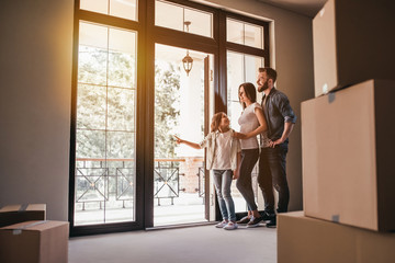 Family moving in new house