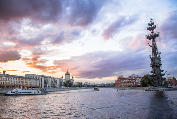 Fototapeta na wymiar Moscow evening view