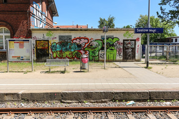 The train station in Seelow, Germany
