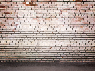 white brick wall, vintage surface as background