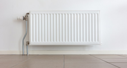 Heating radiator in a dutch home - obrazy, fototapety, plakaty