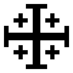 Jerusalem cross vector