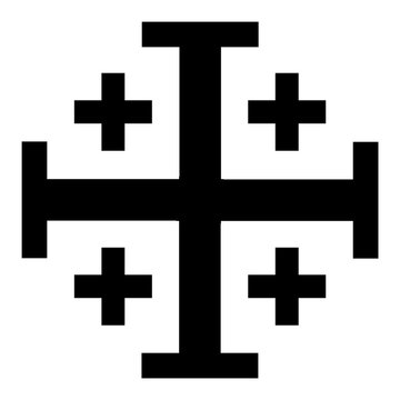 Jerusalem cross vector
