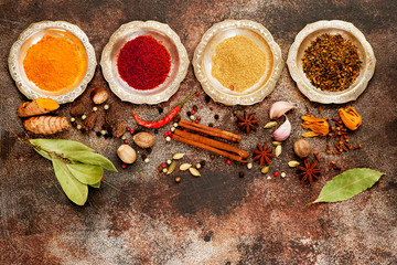 Spices on the old texture