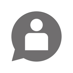 Graue Sprechblase rund - Nutzer