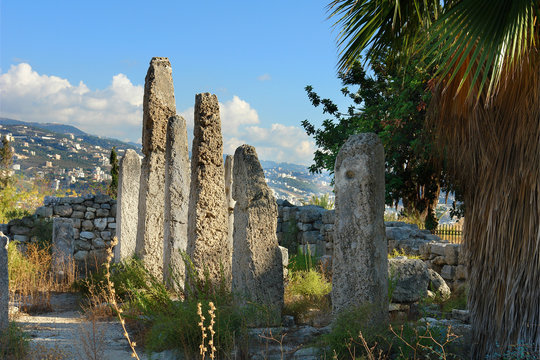 Byblos, in Arabic Jubayl  - city in  Lebanon with remains of the early 2nd century BC Obelisk Temple
