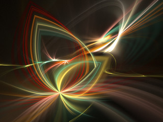 Abstract fractal Glowing Flight