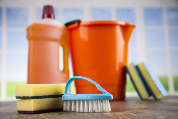 Variety of cleaning products