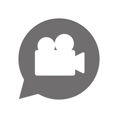 Graue Sprechblase rund - Projektor