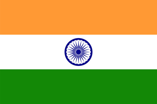 Indian flag. Flat vector illustration EPS 10