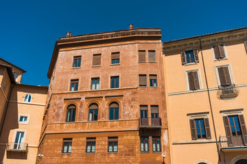Fototapeta na wymiar ancient apartment houses at rome, italy