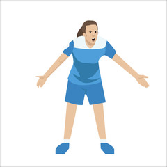 sporty woman flat illustration