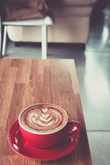 coffee latte art in coffee shop