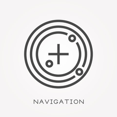 Obraz premium Line icon navigation