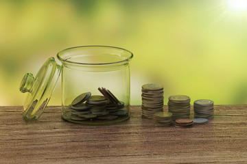 3D rendering, The concept of coin collectors in bottles money