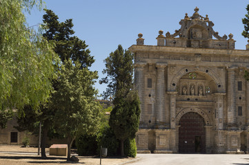 The Charterhouse of Jerez or Santa María de la Defensión, native name Spanish: Cartuja de Jerez, Located at Jerez de la Frontera, province of Cadiz, southern Spain Photo taken on: July 3, 2017
